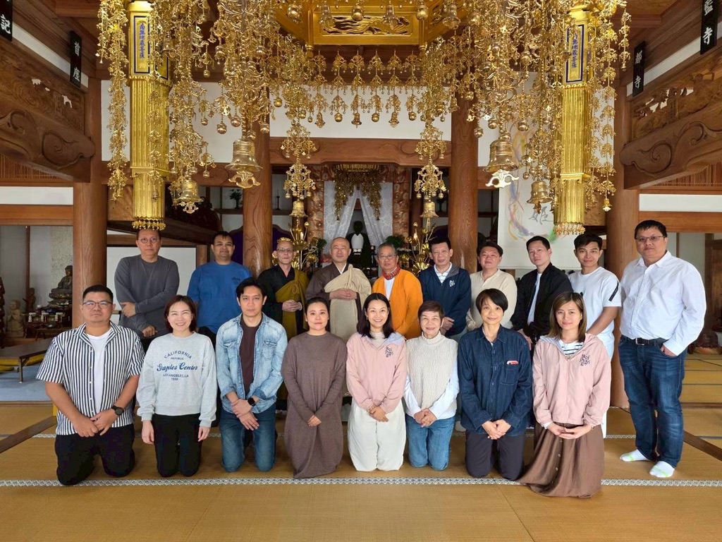 Visitors at Susono Komyoji Temple in Shizuoka, Japan